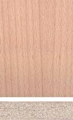 Holzmuster: Mineralstoffplatte nicht brennbar, edelfurniert oder laminatbelegt