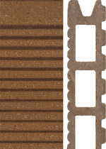 Holzmuster: Diele aus Holz-Kunststoff-Verbundmaterial